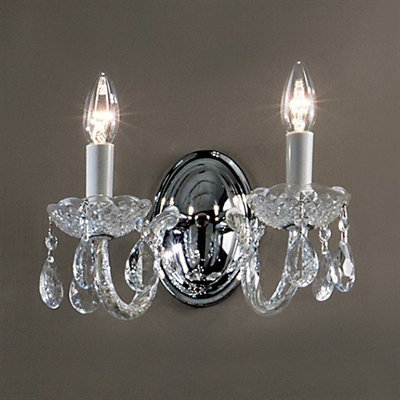 Classic Lighting 8202 GP I Monticello Wall Sconce in Gold Plated with Italian Crystal